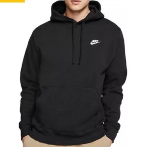 Nike Men's Sportswear Club Fleece Hoodie, Black, Size Large